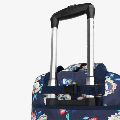 Floral Pull Rod Duffel Bag For Women Waterproof Shopping Cart