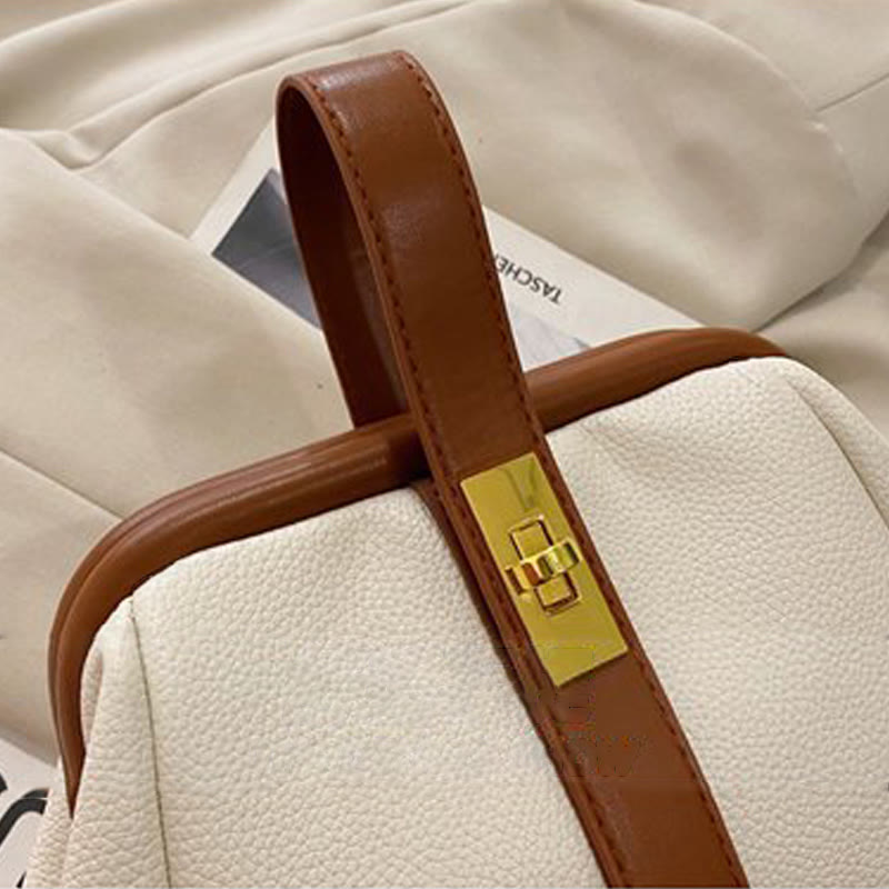 Buckle Phone Bag For Women Elegant Leather Handbag Crossbody Bag