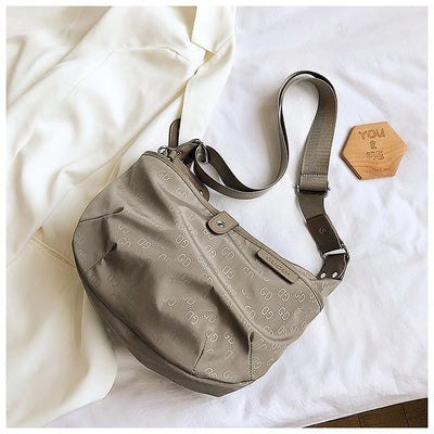 Adjustable Nylon Crossbody Bag Women Large Crescent Shoulder Bag