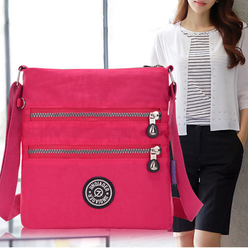 Crossbody Bag For Women Lightweight Multi-Pocket Nylon Cloth Shoulder Bag