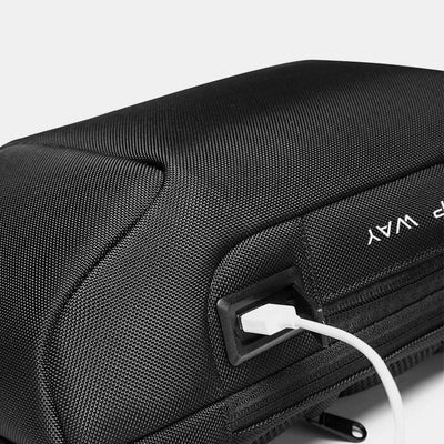 Waterproof Sling Bag With USB Charging Port