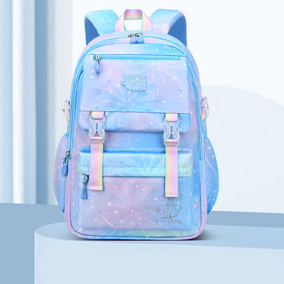 Backpack For Kids Gradient Color Lightweight Large Capacity Daily Schoolbag