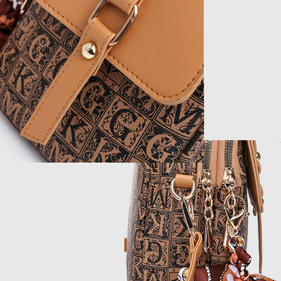 Phone Bag For Women Alphabetic Printing Ribbon Decoration Crossbody Bag