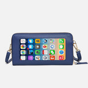 Multi-Compartment Cellphone Purse RFID Blocking Phone Bag With Clear Window
