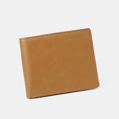 Engraved Mens Wallet Trifold Leather Card Holder Gifts for Son Grandson