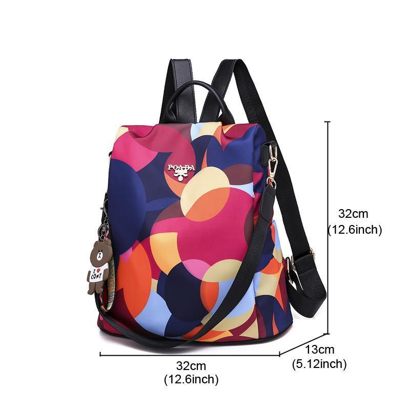 Anti-theft Floral Print Waterproof Backpack