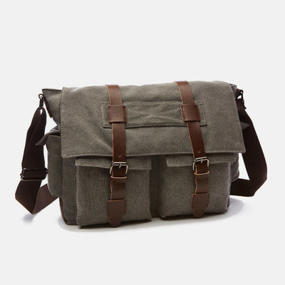 Multi-Pocket Retro Business Messenger Bag