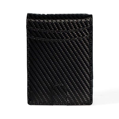 Quick Access Carbon Leather Airtag Wallet