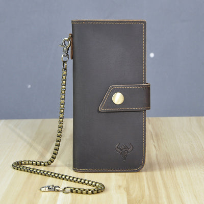 Long Wallet With Chain Large Capacity Money Clip For Men