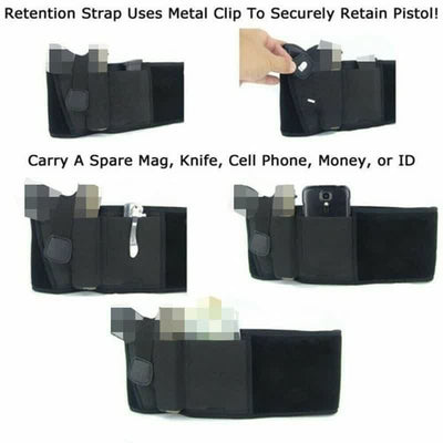 Belly Band Holster for Concealed Carry Universal Holster Fit Left Right Hand