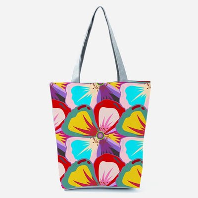 Tote Bag For Women Floral Print Large Capacity Shoulder Bag