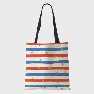 Tote For Women American Flag Printing Multiple Pattern Shoulder Bag