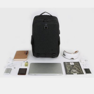 15 Inch Business Durable Travel Laptop Backpack with USB Charging Port Headphone Jack