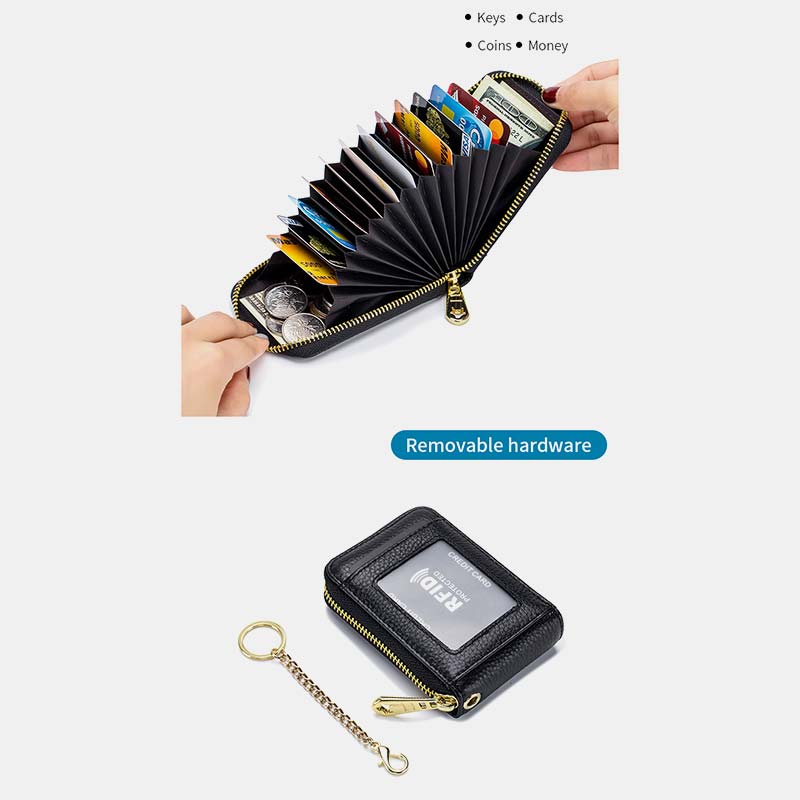 RFID Large Capacity Card Holder With Key Chain