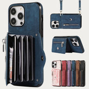 Phone Case For iPhone Daily Zipper Card Slot Protective Case