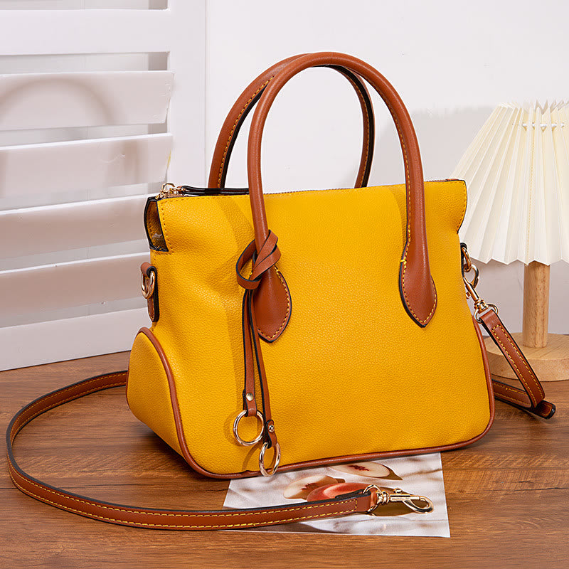 Tote Bag For Women Pebble Grain Style PU Leather Crossbody Bag