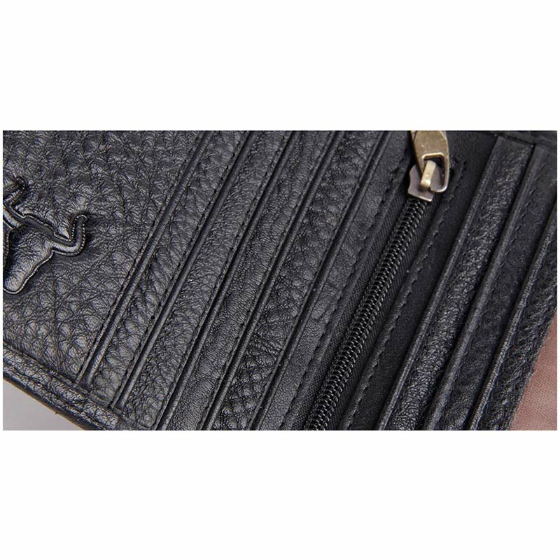 Wallet for Men Mini Cash Holder Genuine Leather Multi-Slot Purse