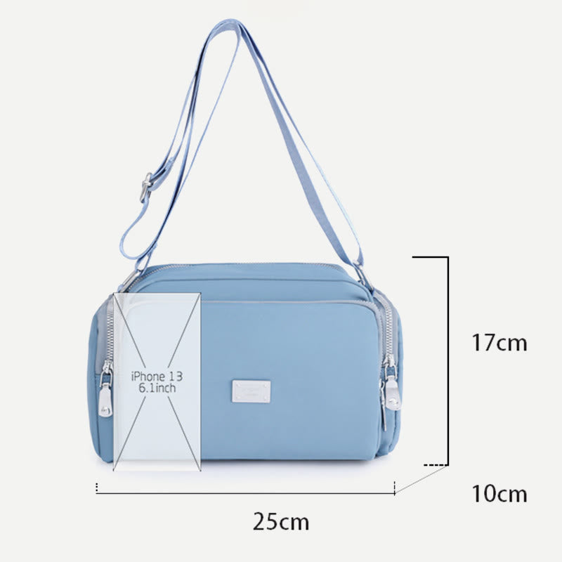 Crossbody Bag For Women Wide Strap Lightweight Nylon Shoulder Bag