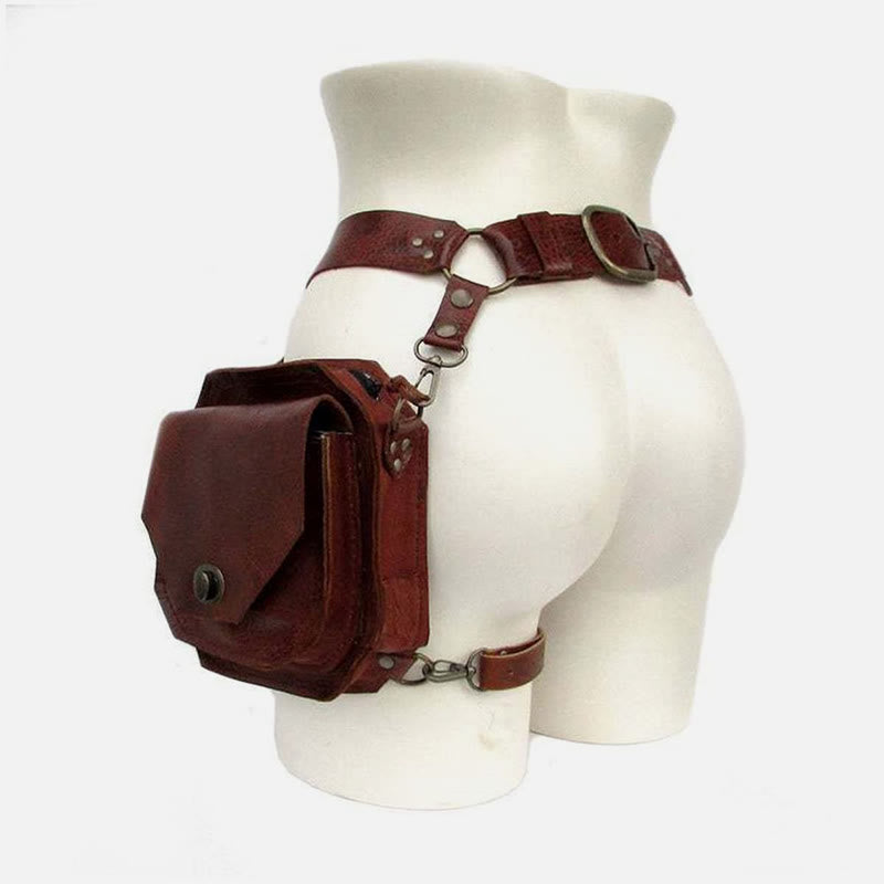 Retro Small waist Bag For Women Medieval Knight Leg Bag