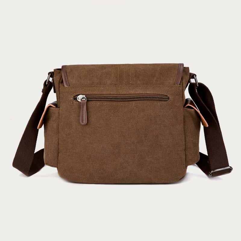 Unisex Retro Canvas Bag Large Functional Crossbody Bag Messenger Bag