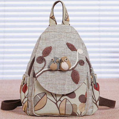 Large Capacity Ethnic Style Printing Backpack