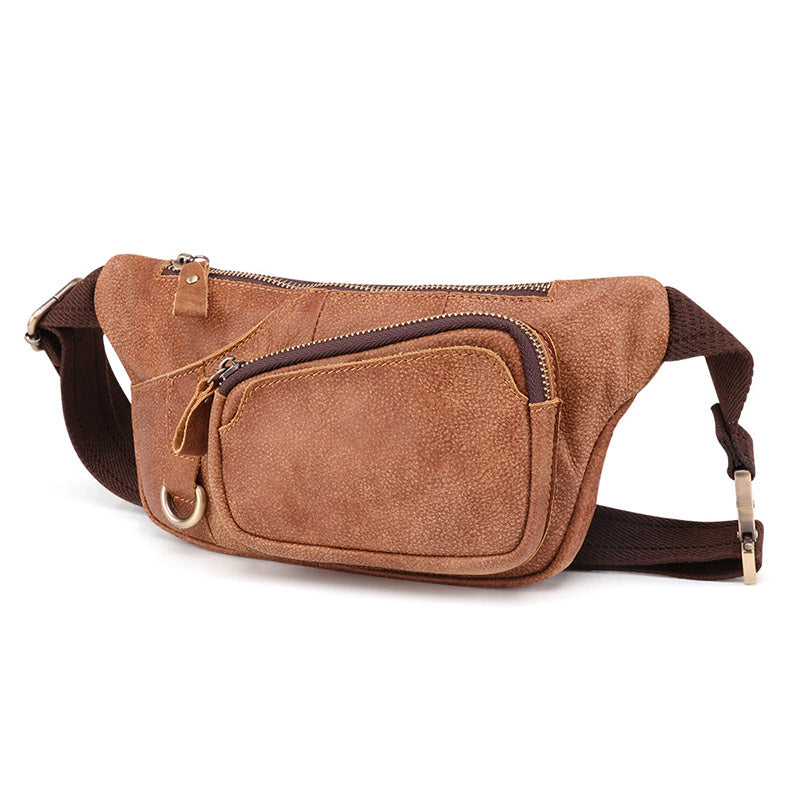 Genuine Leather Waist Bag for Men Bum Bag Waist Pouch