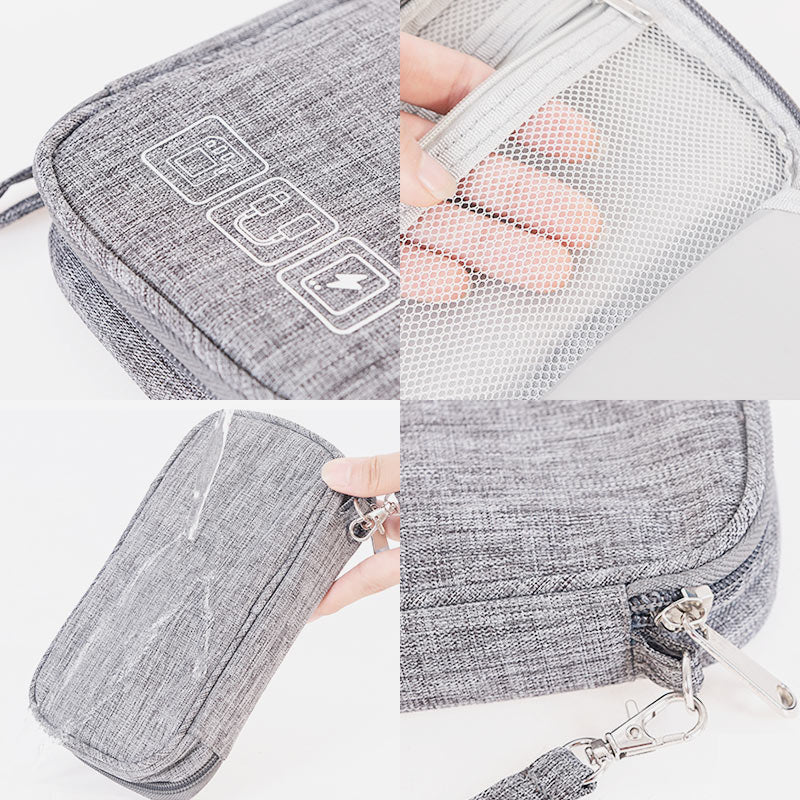 Waterproof Portable Clutch Bag Storage Digital Cable Travel Cord Organizer