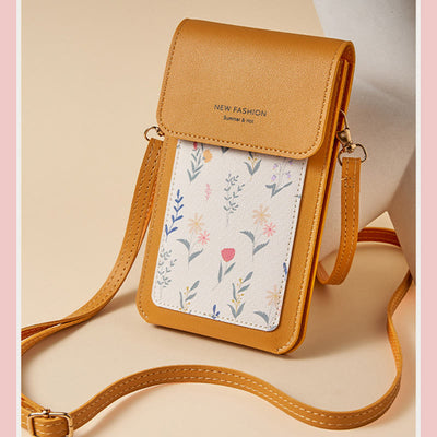 Phone Bag For Women Clear Touchable Mini Printing Crossbody Bag