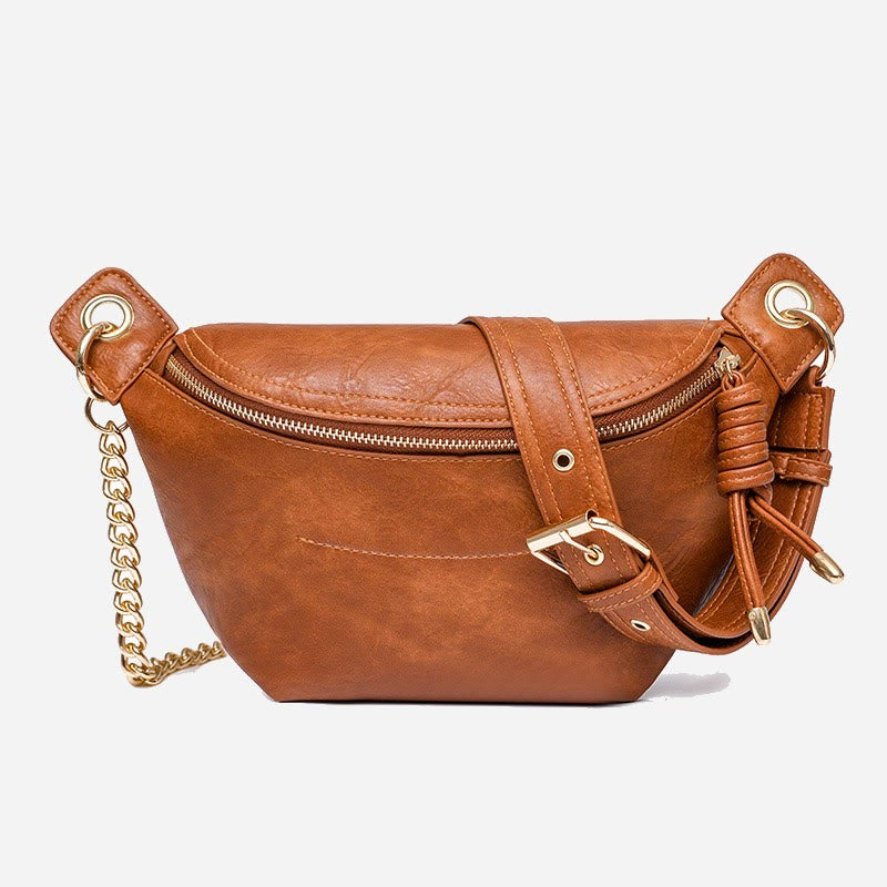 Sling Bag For Women PU Leather Retro Travel Crossbody Bag