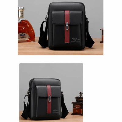 Messenger Bag for Men Soft PU Leather Casual Crossbody Handbag