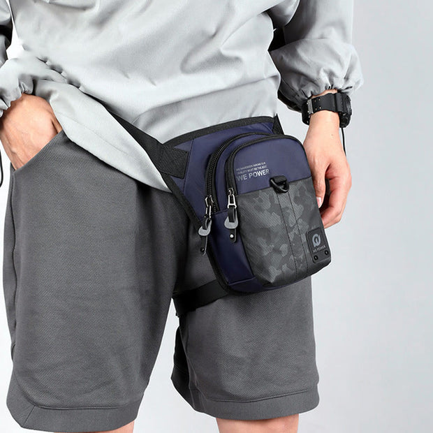 Outdoor Sports Purse For Men Durable Oxford Crossbody Leg Bag