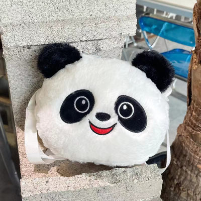 Cute Cartoon Panda Crossbody Bag Plush Toy Shoulder Bag