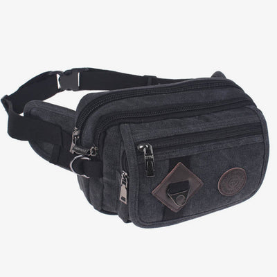 Canvas Belt Bag Outdoor Riding Mens Sports Waist Bag