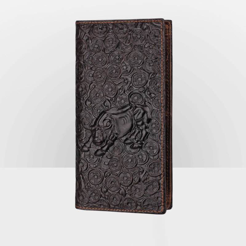 Real Leather Crocodile Engraved Wallet Retro Bifold Wallet