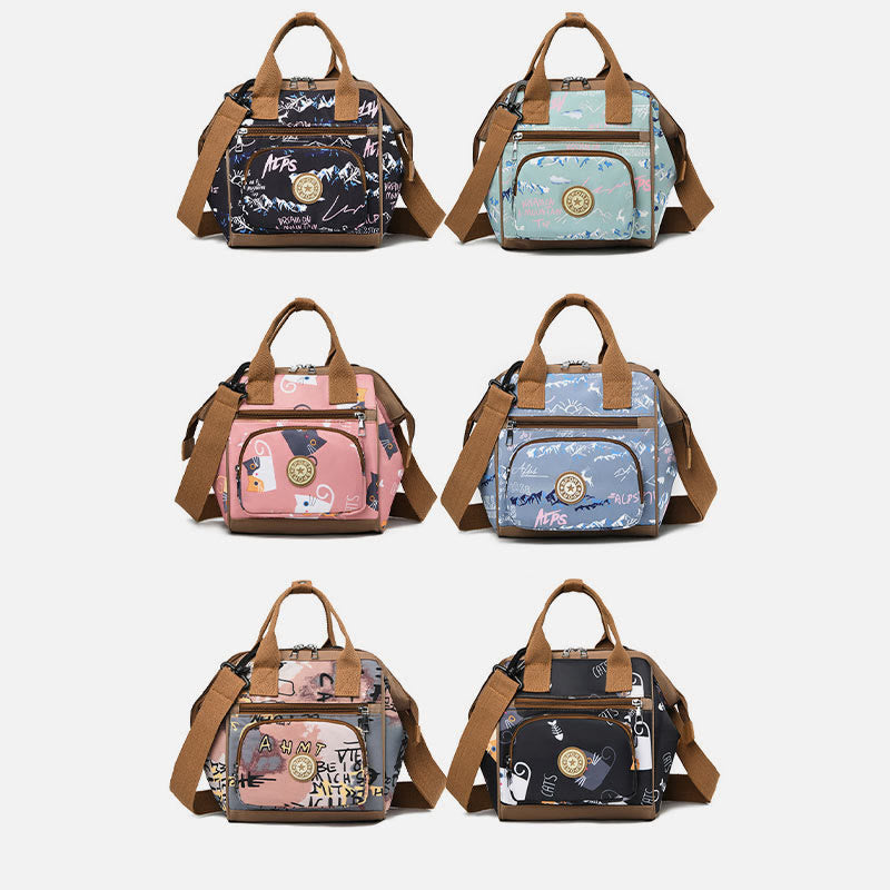 Cute Pattern Detachable Handbag Multifunctional Waterproof Oxford Mommy Bag