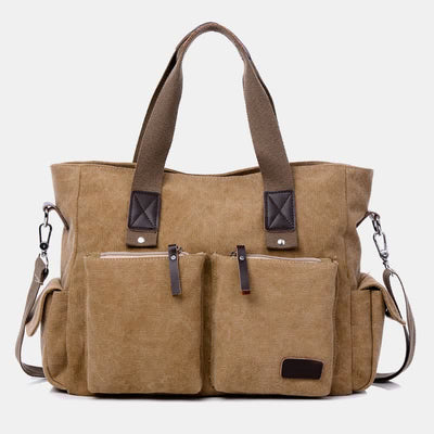 Laptop Tote Bag for Men Women Casual Canvas Work Handbag Purse