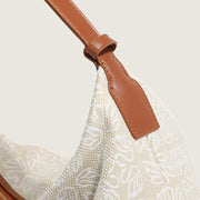 Canvas Handbag for Women Houndstooth Print Shoulder Bag Hobo Satchel