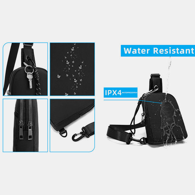 Sling Bag For Outdoor Walking Adjustable Wide Strap Casual Bag