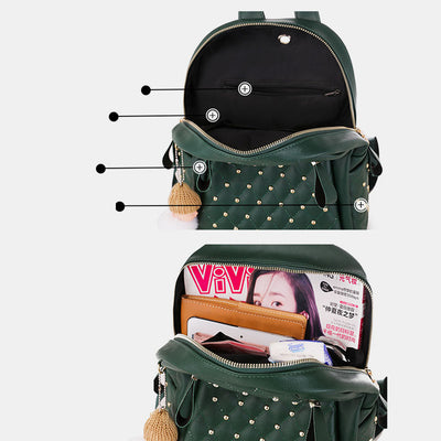 Large Capacity Studded Backpack