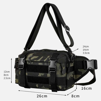 Large Camo Tactical Bag For Sports Nylon Crossbody Bag Waist Bag