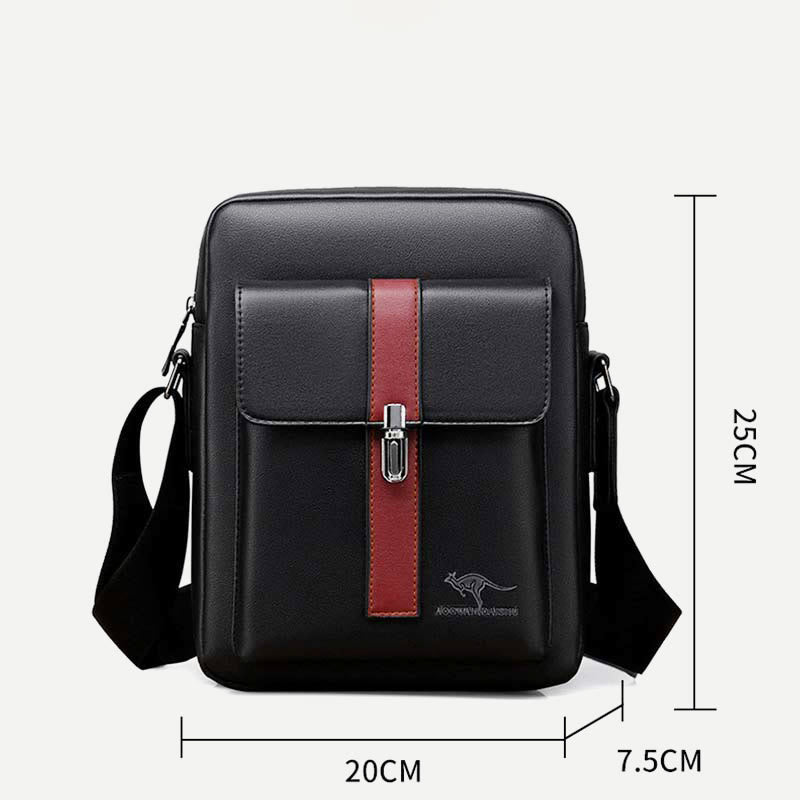 Messenger Bag for Men Soft PU Leather Casual Crossbody Handbag