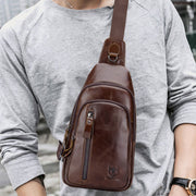 Genuine Leather Large Capacity Anti-theft Sling Bag