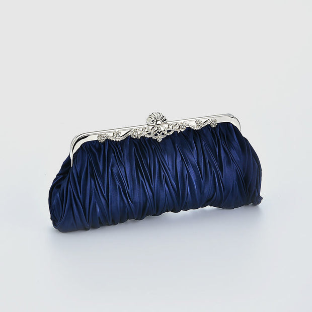 Evening Bag For Women Wedding Party Bride Pleated Chain Bag