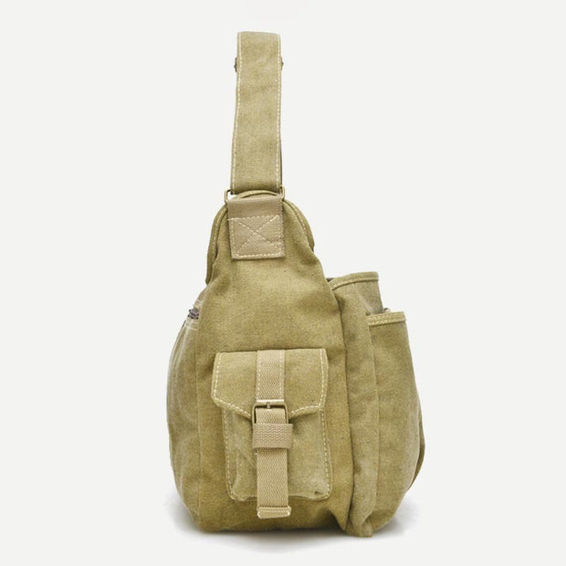 Messenger Bag For Men Vintage Canvas Large Crossbody Kit