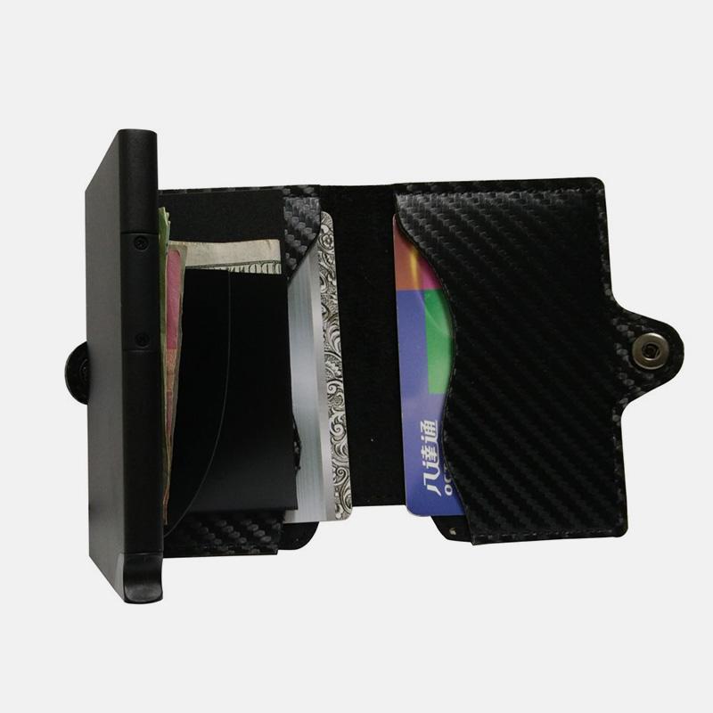 RFID Mini Slim Wallet With Metal Card Case