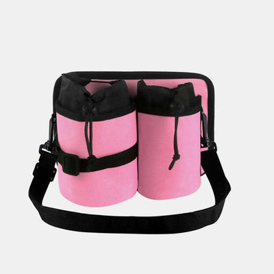 Portable Water Bottle Holder Carriers Pouch with 2 Bottle Pockets