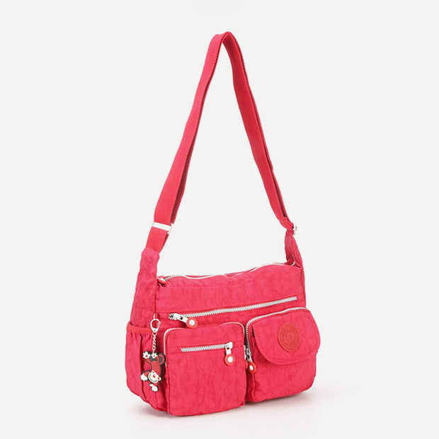 Womens Nylon Crossbody Bag Multi-Pocket Travel Shoulder Purse Messenger Bag