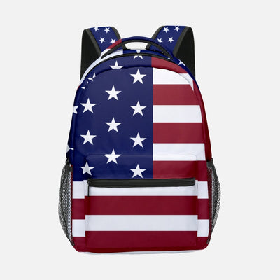 Backpack For Students College American Flag Print Laptop Daypack