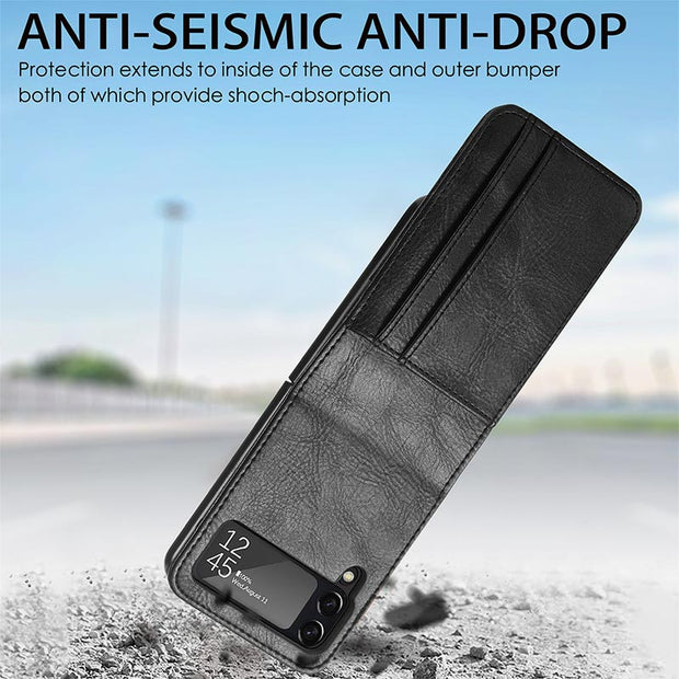 FREE TODAY: Samsung Galaxy Z Flip 2 3 4 Phone Case Leather Phone Bag with Multi-Slot