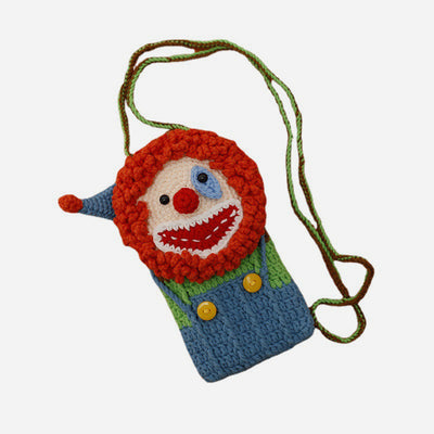 Funny Clown Phone Bag Cute Cartoon Crossbody Bag For Women